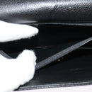 Christian Dior Chain Shoulder Bag Leather Black Gold Auth BA5226-19