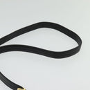 Christian Dior Chain Shoulder Bag Leather Black Gold Auth BA5226-8