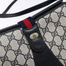 GUCCI GG Supreme Sherry Line Shoulder Bag PVC Navy Gold 72 02 024 Auth BA5227-14