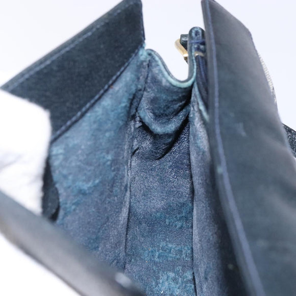 GUCCI GG Supreme Sherry Line Shoulder Bag PVC Navy Gold 72 02 024 Auth BA5227