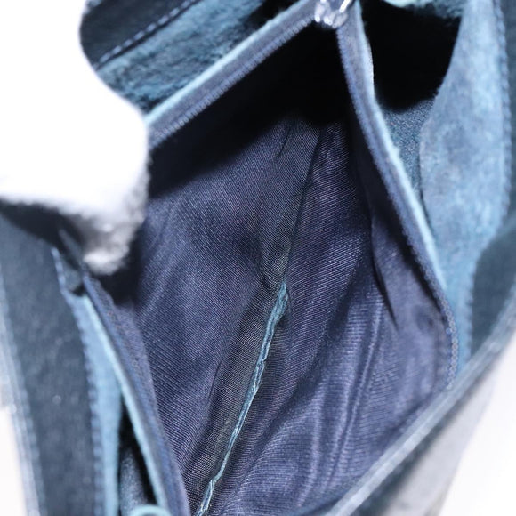 GUCCI GG Supreme Sherry Line Shoulder Bag PVC Navy Gold 72 02 024 Auth BA5227