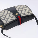 GUCCI GG Supreme Sherry Line Shoulder Bag PVC Navy Gold 72 02 024 Auth BA5227-6