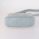 GUCCI Bamboo Hand Bag Suede 2way Light Blue Gold 001 1638 Auth BA5228-11