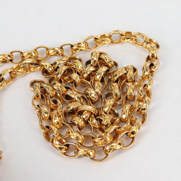 CHANEL Matelasse Chain Shoulder Bag Suede Purple Gold CC Auth BA5229