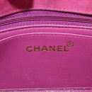 CHANEL Matelasse Chain Shoulder Bag Suede Purple Gold CC Auth BA5229-22
