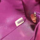 CHANEL Matelasse Chain Shoulder Bag Suede Purple Gold CC Auth BA5229-27
