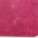 CHANEL Matelasse Chain Shoulder Bag Suede Purple Gold CC Auth BA5229-4