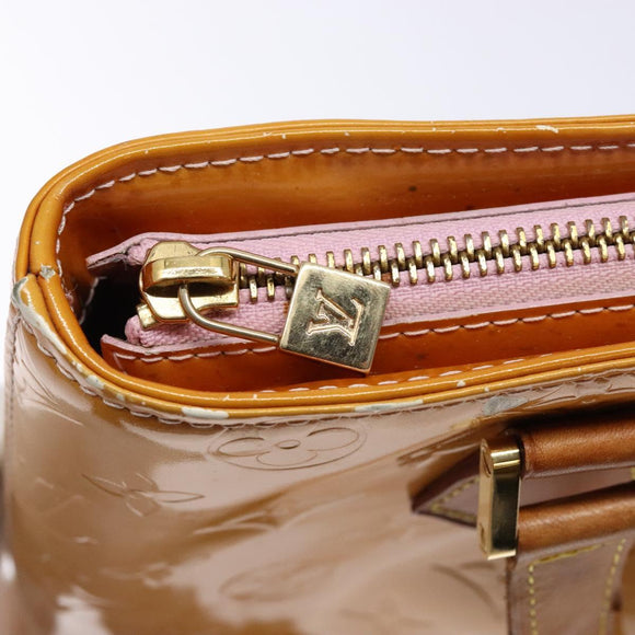 LOUIS VUITTON Monogram Vernis Houston Bag Marshmallow Pink M91302 Auth BA5236