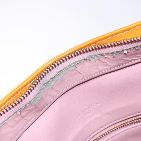 LOUIS VUITTON Monogram Vernis Houston Bag Marshmallow Pink M91302 Auth BA5236