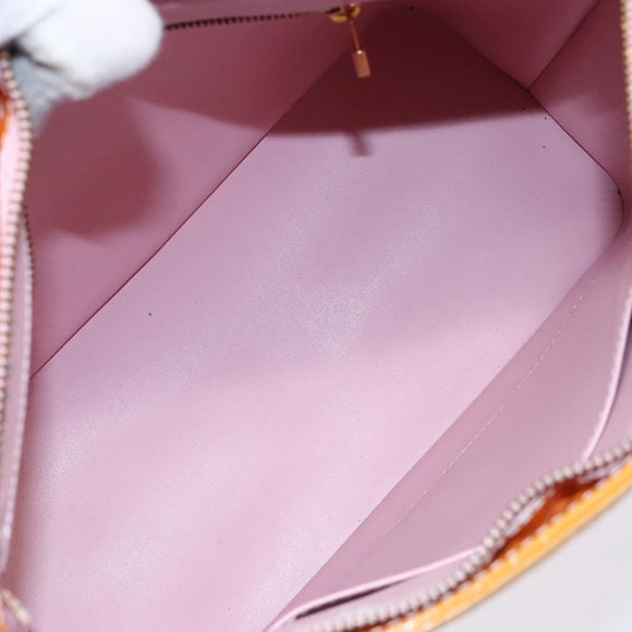 LOUIS VUITTON Monogram Vernis Houston Bag Marshmallow Pink M91302 Auth BA5236