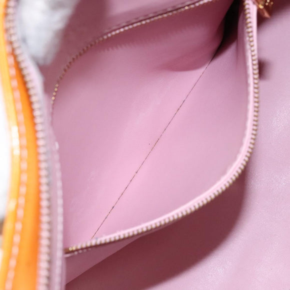 LOUIS VUITTON Monogram Vernis Houston Bag Marshmallow Pink M91302 Auth BA5236