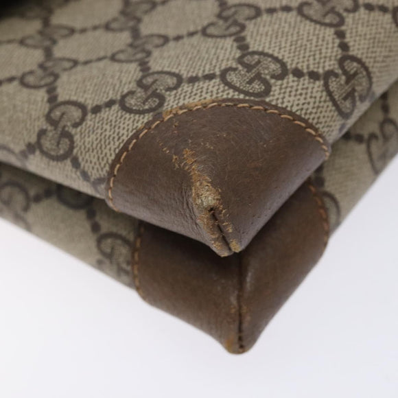 GUCCI GG Supreme Shoulder Bag PVC Beige Gold 007 105 0072 Auth BA5243