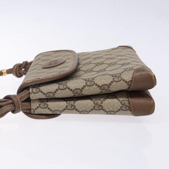 GUCCI GG Supreme Shoulder Bag PVC Beige Gold 007 105 0072 Auth BA5243