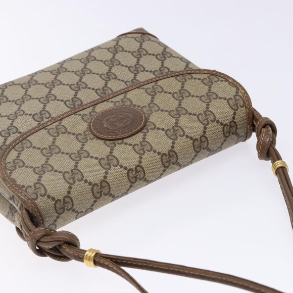 GUCCI GG Supreme Shoulder Bag PVC Beige Gold 007 105 0072 Auth BA5243