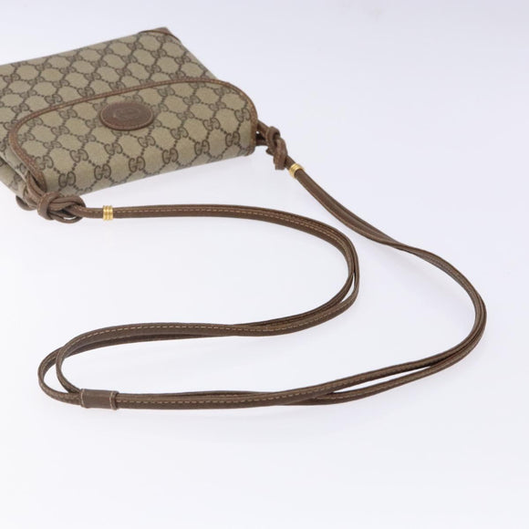 GUCCI GG Supreme Shoulder Bag PVC Beige Gold 007 105 0072 Auth BA5243