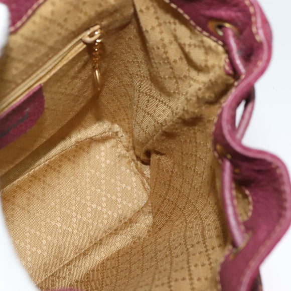 GUCCI Bamboo Backpack Suede Purple Gold 003 2058 0030 Auth BA5244