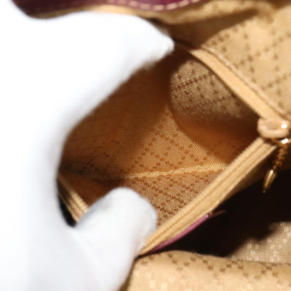 GUCCI Bamboo Backpack Suede Purple Gold 003 2058 0030 Auth BA5244