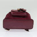 GUCCI Bamboo Backpack Suede Purple Gold 003 2058 0030 Auth BA5244-5