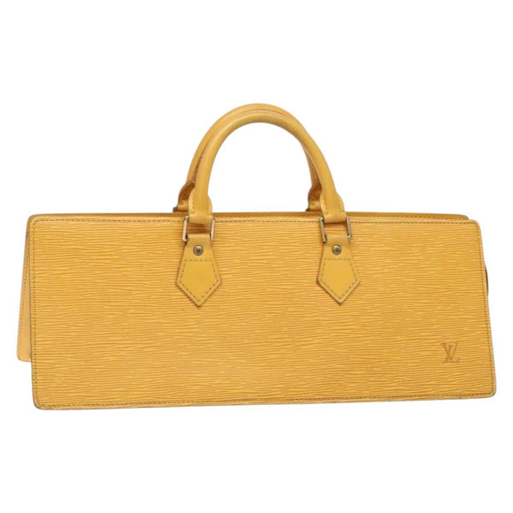 LOUIS VUITTON Epi Sac Triangle Hand Bag Yellow M52099 LV Auth BA5251