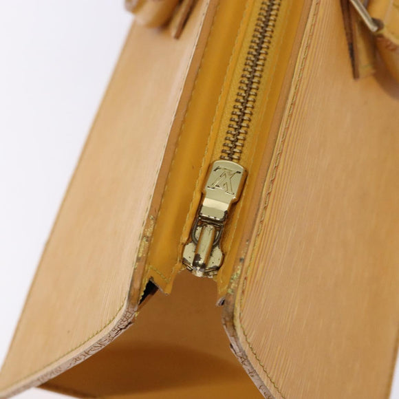 LOUIS VUITTON Epi Sac Triangle Hand Bag Yellow M52099 LV Auth BA5251