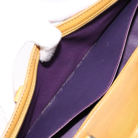 LOUIS VUITTON Epi Sac Triangle Hand Bag Yellow M52099 LV Auth BA5251