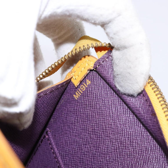 LOUIS VUITTON Epi Sac Triangle Hand Bag Yellow M52099 LV Auth BA5251