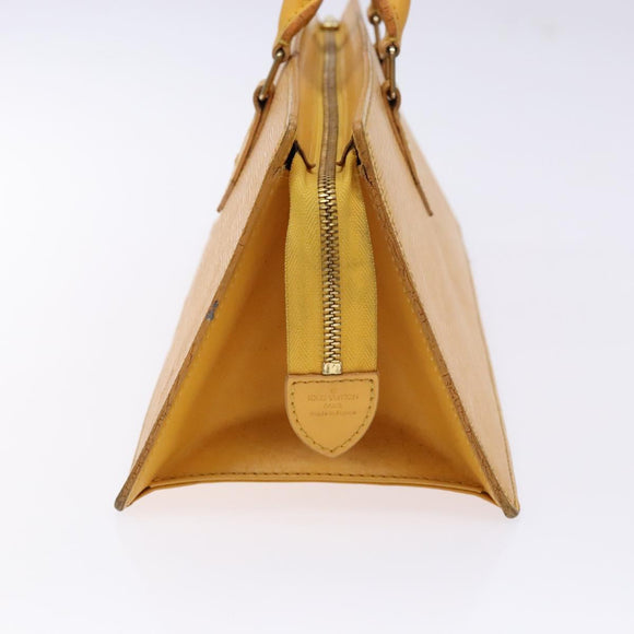LOUIS VUITTON Epi Sac Triangle Hand Bag Yellow M52099 LV Auth BA5251