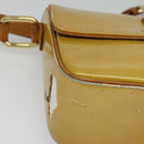 LOUIS VUITTON Monogram Vernis Christie GM Shoulder Bag Beige M91147 Auth BA5252-8