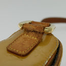 LOUIS VUITTON Monogram Vernis Christie GM Shoulder Bag Beige M91147 Auth BA5252-9