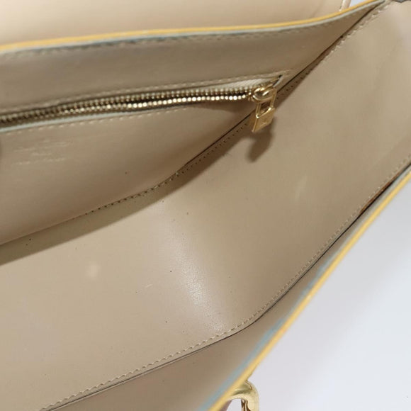 LOUIS VUITTON Monogram Vernis Christie GM Shoulder Bag Beige M91147 Auth BA5252