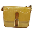 LOUIS VUITTON Monogram Vernis Christie GM Shoulder Bag Beige M91147 Auth BA5252-13