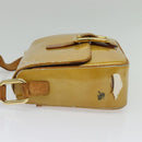 LOUIS VUITTON Monogram Vernis Christie GM Shoulder Bag Beige M91147 Auth BA5252-3