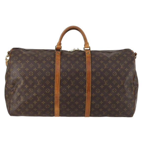LOUIS VUITTON Monogram Keepall Bandouliere 60 Boston Bag M41412 LV Auth BA5254