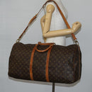 LOUIS VUITTON Monogram Keepall Bandouliere 60 Boston Bag M41412 LV Auth BA5254-23