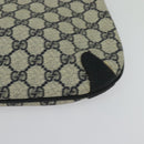 GUCCI GG Supreme Sherry Line Shoulder Bag PVC Navy Gold 39 02 026 Auth BA5255-14