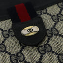 GUCCI GG Supreme Sherry Line Shoulder Bag PVC Navy Gold 39 02 026 Auth BA5255-17