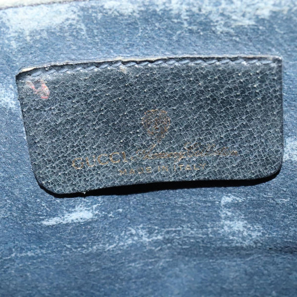 GUCCI GG Supreme Sherry Line Shoulder Bag PVC Navy Gold 39 02 026 Auth BA5255