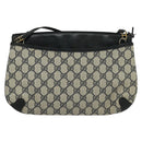 GUCCI GG Supreme Sherry Line Shoulder Bag PVC Navy Gold 39 02 026 Auth BA5255-2