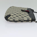 GUCCI GG Supreme Sherry Line Shoulder Bag PVC Navy Gold 39 02 026 Auth BA5255-4