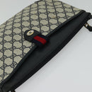 GUCCI GG Supreme Sherry Line Shoulder Bag PVC Navy Gold 39 02 026 Auth BA5255-6