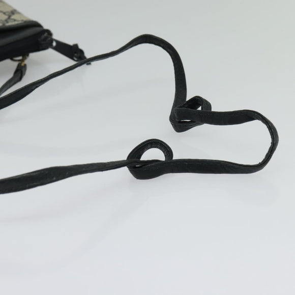 GUCCI GG Supreme Sherry Line Shoulder Bag PVC Navy Gold 39 02 026 Auth BA5255