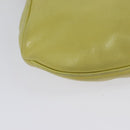 CELINE Shoulder Bag Leather Yellow Gold Auth BA5256-16