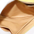 CELINE Shoulder Bag Leather Yellow Gold Auth BA5256-10