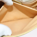 CELINE Shoulder Bag Leather Yellow Gold Auth BA5256-22