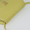 CELINE Shoulder Bag Leather Yellow Gold Auth BA5256-6