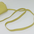 CELINE Shoulder Bag Leather Yellow Gold Auth BA5256-7