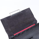 Salvatore Ferragamo Gancini Shoulder Bag Leather Black Silver Auth BA5258-16