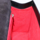 Salvatore Ferragamo Gancini Shoulder Bag Leather Black Silver Auth BA5258-20