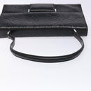 Salvatore Ferragamo Gancini Shoulder Bag Leather Black Silver Auth BA5258-7
