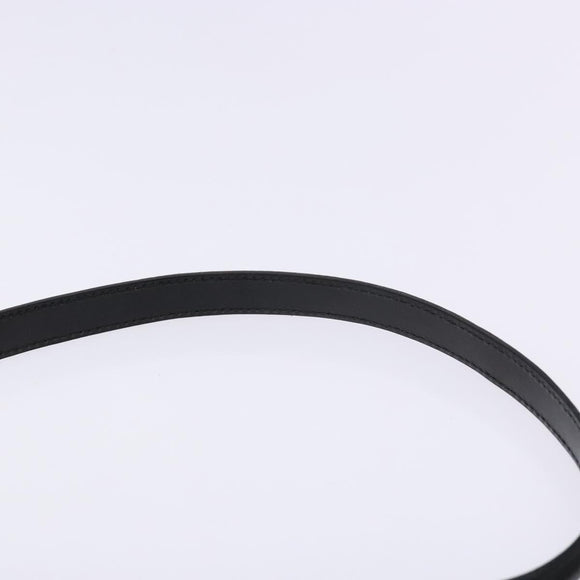 Salvatore Ferragamo Gancini Shoulder Bag Leather Black Silver Auth BA5258